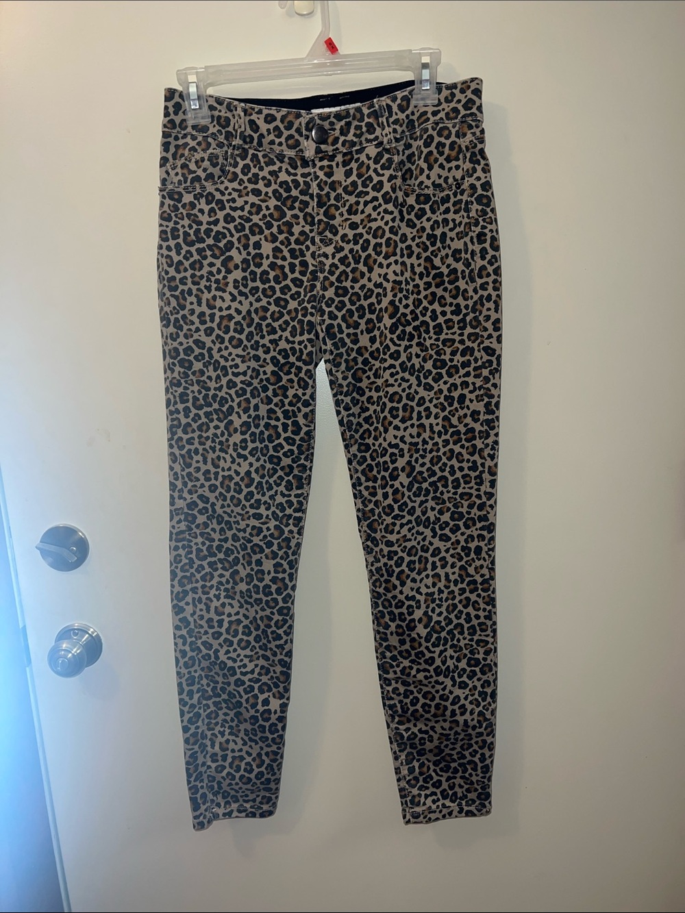Knox Rose Leopard Print Skinny Jeans - Tan and Black